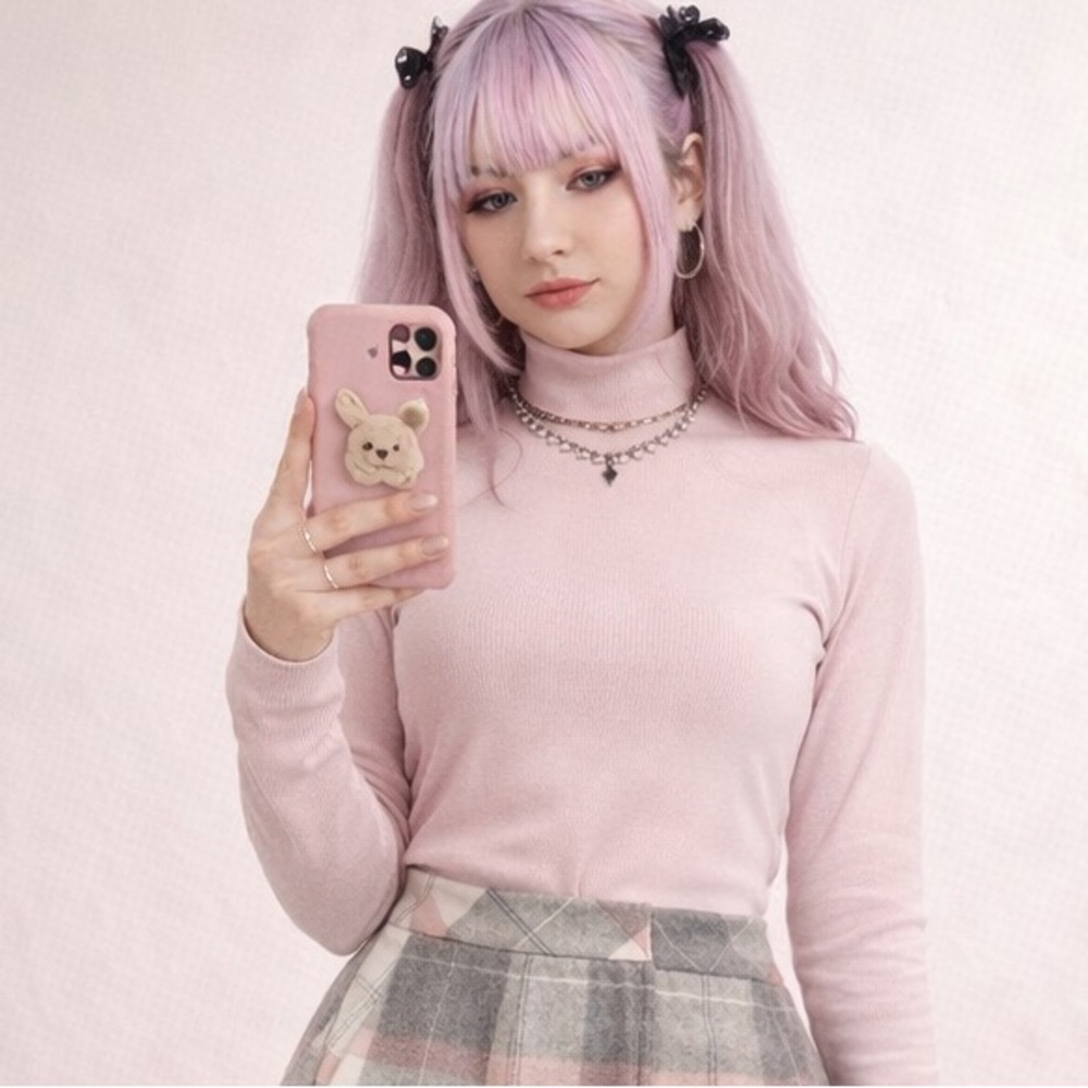 Forever 21 Soft Blush Turtleneck Sweater
